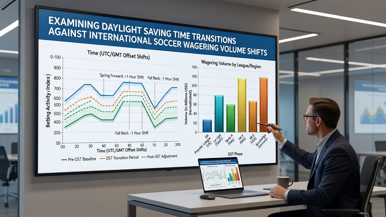 Comparative chart of soccer wagering activity before and after daylight saving transitions in 2024 and 2025 seasons