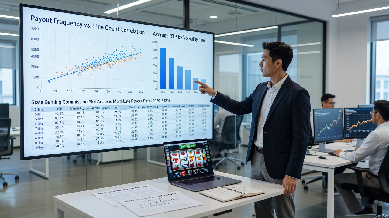 Detailed payout frequency graphs comparing multi-line slot performance across different jurisdictions and time periods