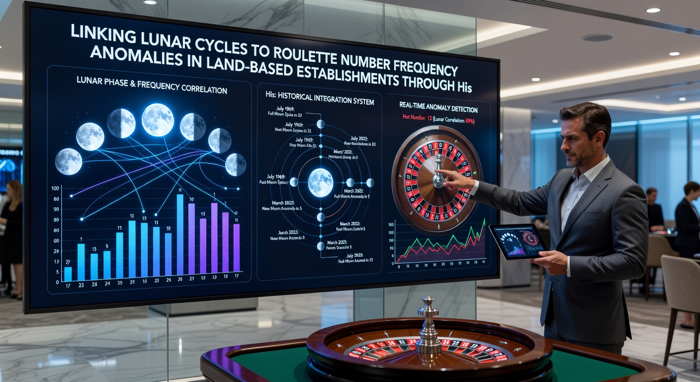 Data analysts reviewing roulette spin charts overlaid with lunar cycle graphs