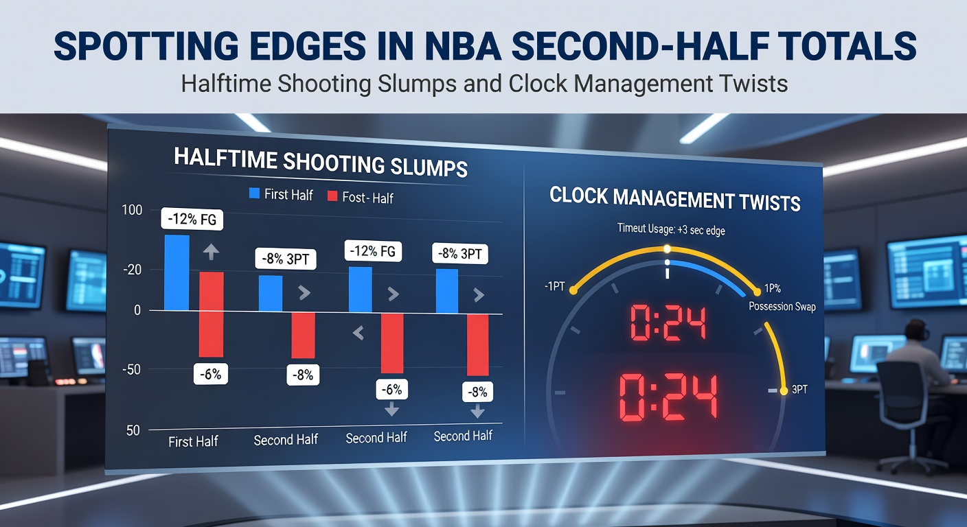 Infographic detailing clock management strategies and their impact on NBA second-half scoring in close contests