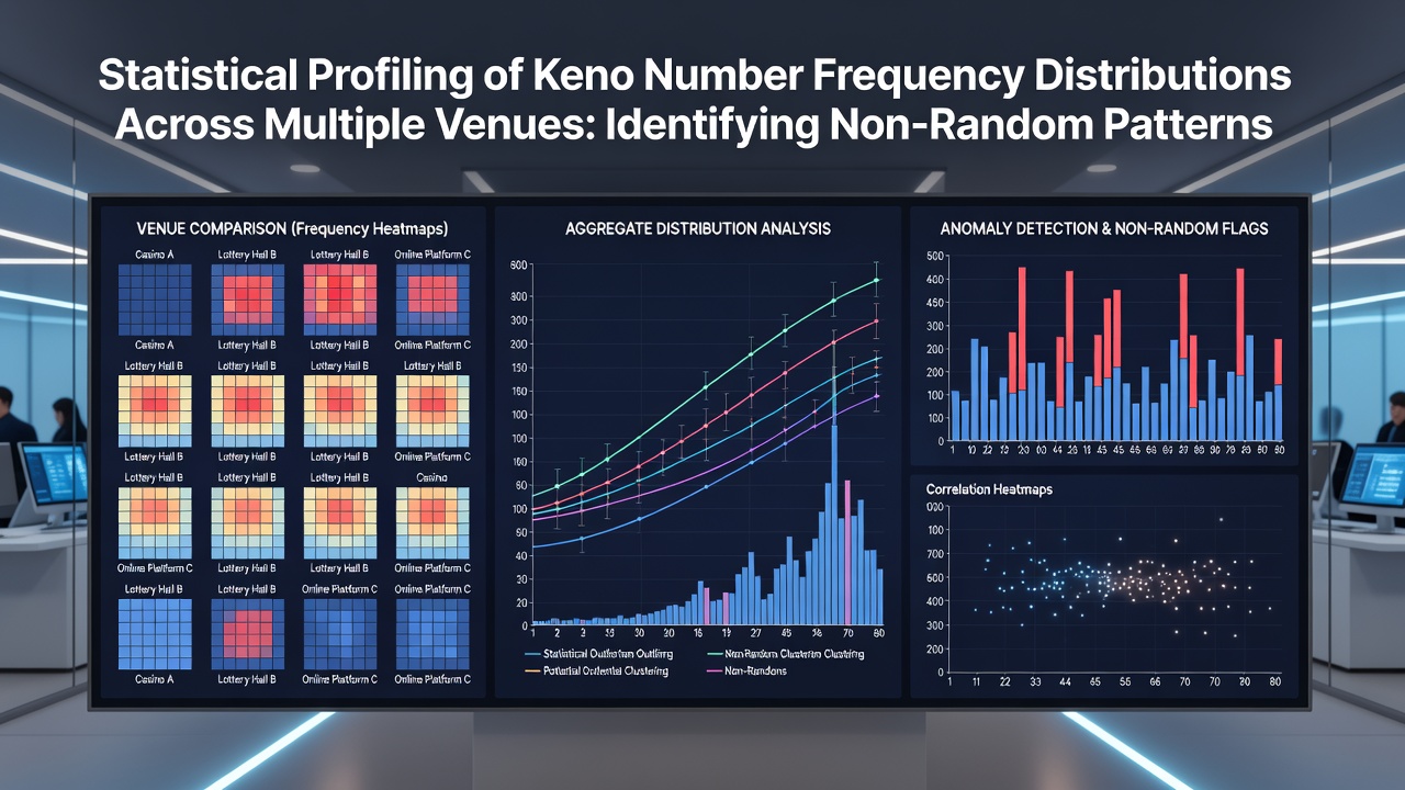 Detailed frequency distribution graphs showing non-random patterns in keno draws